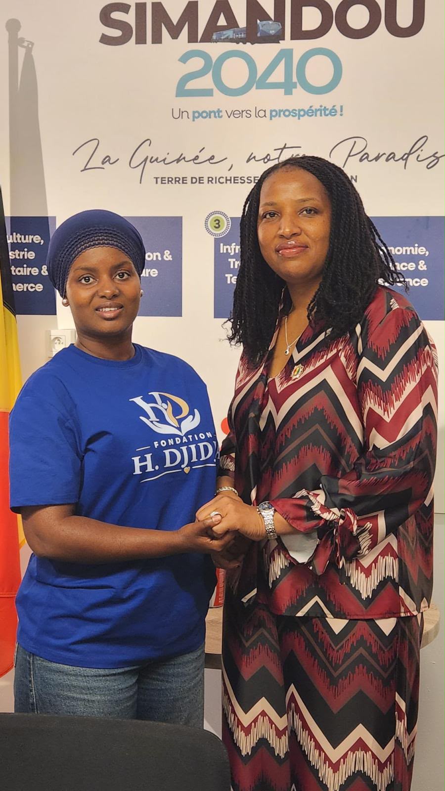 La présidente de la Fondation H.DJIDJA et la députée de la diaspora guinéenne